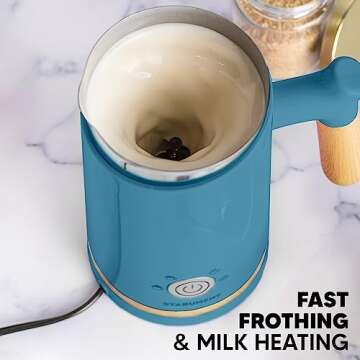 Starument Electric Milk Frother - Automatic Milk Foamer & Heater for Coffee, Latte, Cappuccino, Othe...