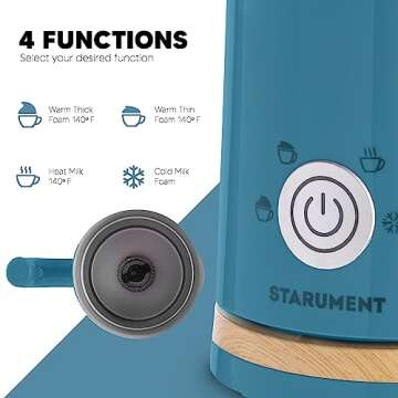 Starument Electric Milk Frother Automatic Foam Heat for Drinks