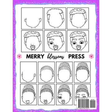How To Draw Faces And Natural African Hairstyles: Step By Step & Easy To Follow Drawing Guide For Ki...