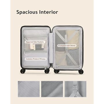 LUGGEX 3-Piece Expandable Luggage Set - TSA Approved