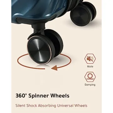 LUGGEX 3-Piece Expandable Luggage Set - TSA Approved