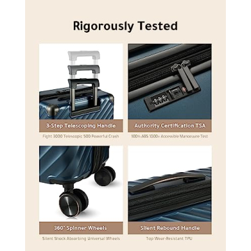 LUGGEX 3-Piece Expandable Luggage Set - TSA Approved