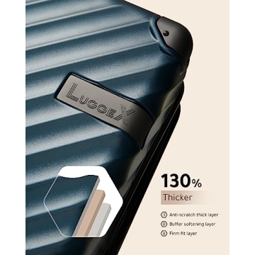 LUGGEX 3-Piece Expandable Luggage Set - TSA Approved