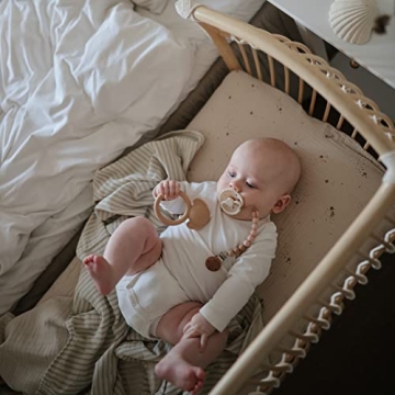 Mushie Silicone Pacifier Clip Eva Black - Stylish Safety