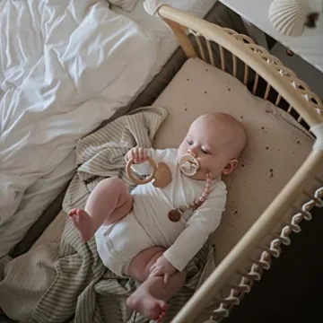 Mushie Silicone Pacifier Clip Eva Black - Stylish Safety