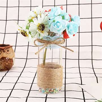 LOKIPA 328 Feet Natural Jute Twine for Arts and Crafts Jute Rope Packing String for Gardening String Natural Rustic String Gift wrap Twine