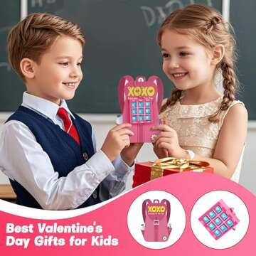 Valentines Day Gifts for Kids, 24 Pack Valentines Day Cards with Keychains, Valentines Gifts Cards for Kids Boys Girls School Classroom Exchange Prizes Party Favors