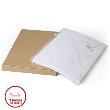 [100 Sheets; 200 Labels] Half Sheet Self Adhesive Shipping Labels for Laser & Inkjet Printers, 5-1/2" X 8-1/2"