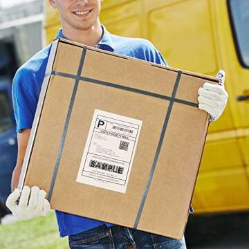 [100 Sheets; 200 Labels] Half Sheet Self Adhesive Shipping Labels for Laser & Inkjet Printers, 5-1/2" X 8-1/2"