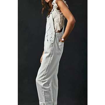 Laosiros Women's Denim Overalls - Chic and Comfortable