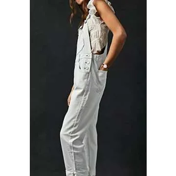 Laosiros Women's Denim Overalls - Chic and Comfortable