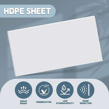 Sasylvia HDPE Sheet 1/2 Thick for DIY Projects