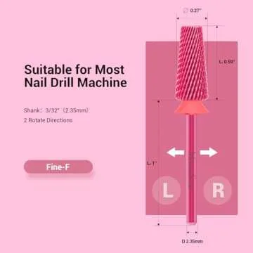 MelodySusie 5 in 1 Nail Drill Bits for Professionals
