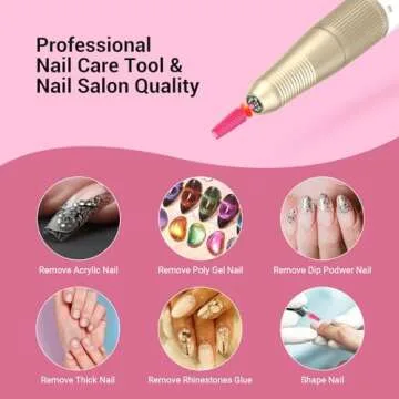 MelodySusie 5 in 1 Nail Drill Bits for Professionals