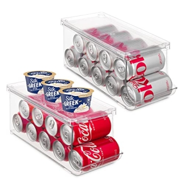 Stackable Refrigerator Organizer Bins for Cans