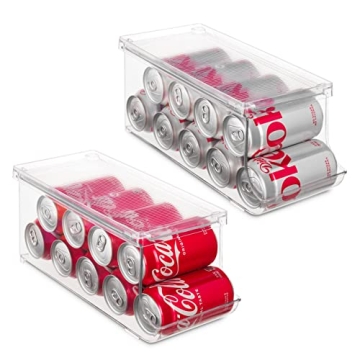 Stackable Refrigerator Organizer Bins for Cans