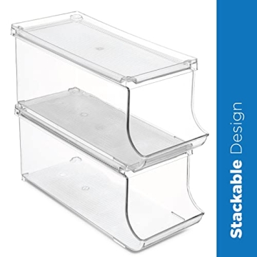 Stackable Refrigerator Organizer Bins for Cans