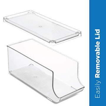 Stackable Refrigerator Organizer Bins for Cans