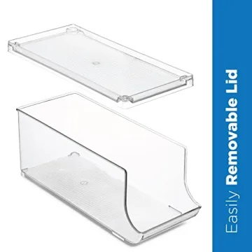 Stackable Refrigerator Organizer Bins for Cans