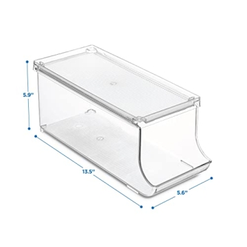 Stackable Refrigerator Organizer Bins for Cans