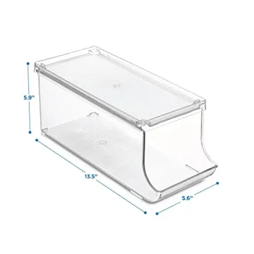 Stackable Refrigerator Organizer Bins for Cans
