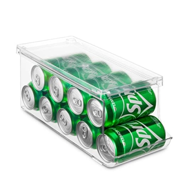 Stackable Refrigerator Organizer Bins for Cans