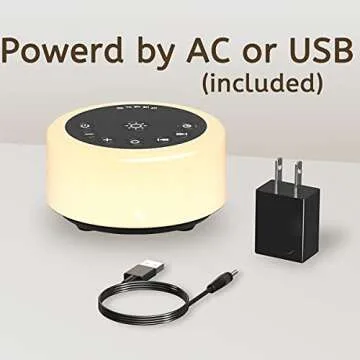 Soothing Sleep Sound Machine with Night Light for All Ages