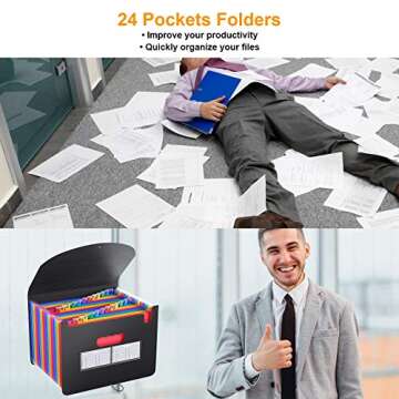 ABC Life Expandable Accordion File Organizer for Documents