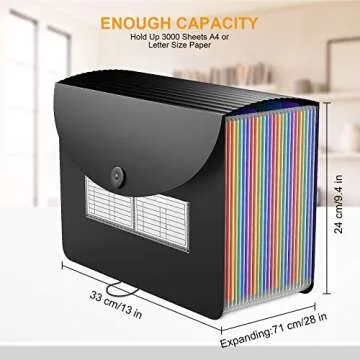 ABC Life Expandable Accordion File Organizer for Documents