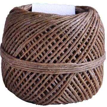 EricX Light Organic Hemp Wick,200 FT Spool,Well Coated with Beeswax,Standard Size(1.0mm)