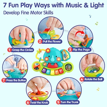 HOLA Baby Elephant Piano Toys for Infants 6 to 12 Months