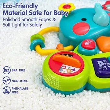 HOLA Baby Elephant Piano Toys for Infants 6 to 12 Months