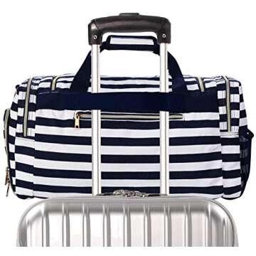 Weekender Overnight Duffel Bag Shoe Pocket for Women Men Weekend Travel Tote Carry On Bag