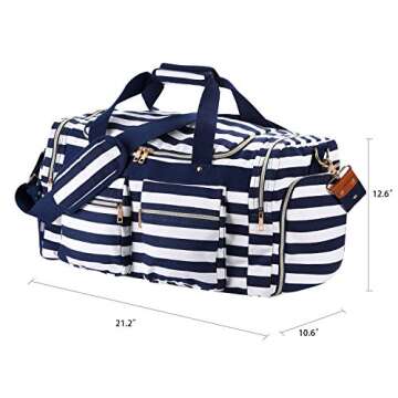 Weekender Overnight Duffel Bag Shoe Pocket for Women Men Weekend Travel Tote Carry On Bag