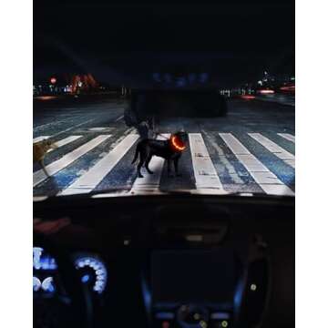 Joytale Light Up Dog Collar, Rechargeable Rainproof LED Collar for Night Walking Safety, Soft Silico...