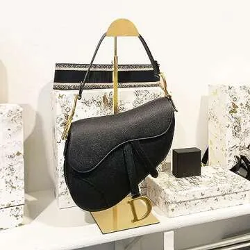 Elegant Adjustable Gold Handbag Displays for Organization