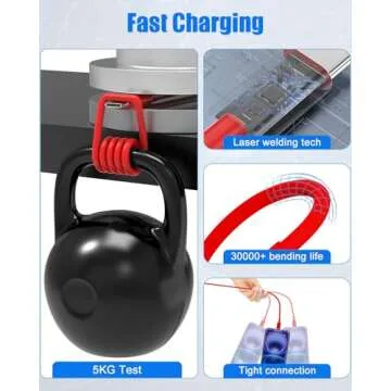 10-Pack USB C Cable for Fast Charging - Versatile and Durable