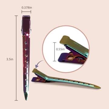 Kitsch Metal Duck Billed Hair Clips - Hair Styling Clips for Sectioning, Cutting, Coloring, Blow Dry...
