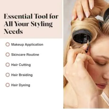 Kitsch Metal Duck Billed Hair Clips - Hair Styling Clips for Sectioning, Cutting, Coloring, Blow Drying and Makeup | Salon Quality Accessories - 6pcs (Iridescent)