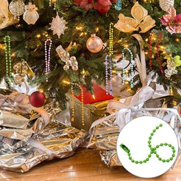 Hicarer Colored Bead Keychain Metal Hanging Chains Necklace Connector for Hanging Ornament Jewelry Tag(100 Pieces)