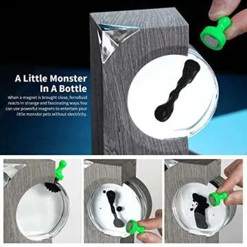 sovenomund Dancing Ferrofluid with Music Rhythm, Ferrofluid Speaker Music Mate, Symbiote in a Bottle, Ferrofluid Display Lamp, Desktop Decor, Teenager Gifts (Not A Speaker) (Does Not Make Sound)