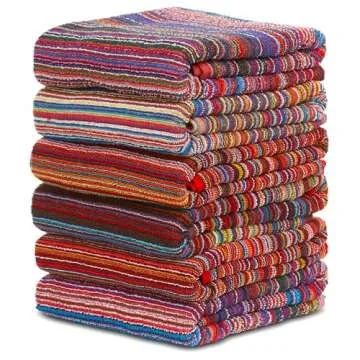 BolBom*S 100% Cotton Luxury Bath Towel Set - Soft & Absorbent Quick-Dry Towels for Bathroom, Spa, Beach or Gym - 30"x60" Large Size - Pack of 6 - Plush & Durable Towels - Machine Washable