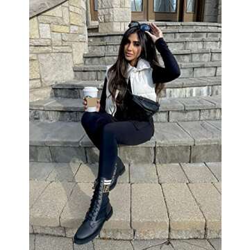 UANEO Cropped Puffer Vest for Women - Stylish & Cozy