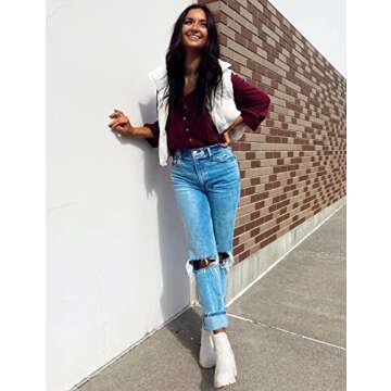 UANEO Cropped Puffer Vest for Women - Stylish & Cozy