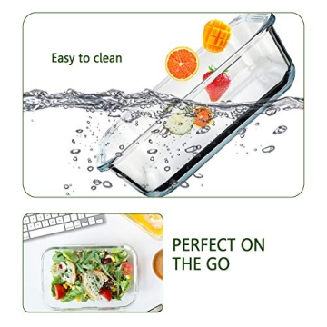 M MCIRCO 8-Pack Glass Meal Prep Containers