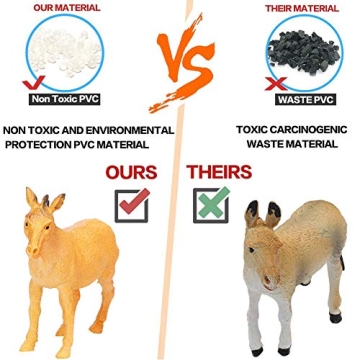 BOLZRA Large Farm Animals Play Set for Kids and Toddlers