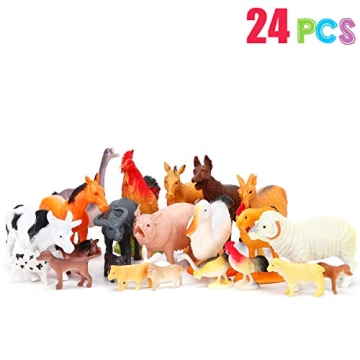 BOLZRA Large Farm Animals Play Set for Kids and Toddlers