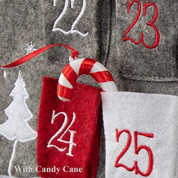 S-DEAL Gray Christmas Advent Countdown Calendar 2024
