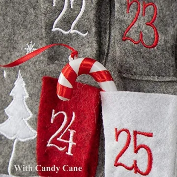 S-DEAL Gray Christmas Advent Countdown Calendar 2024