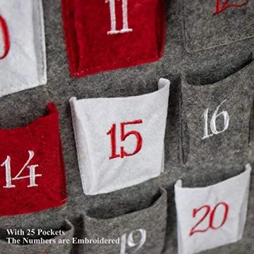 S-DEAL Gray Christmas Advent Countdown Calendar 2024